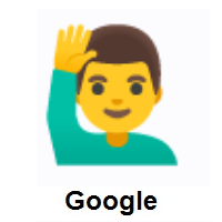Man Raising Hand on Google Android