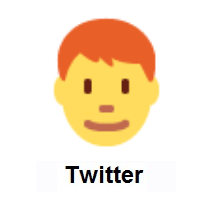 Man: Red Hair on Twitter Twemoji
