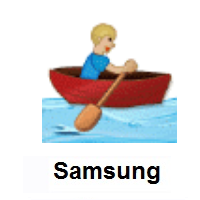 Man Rowing Boat: Medium-Light Skin Tone on Samsung