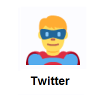 Man Superhero on Twitter Twemoji