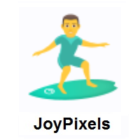Man Surfing on JoyPixels