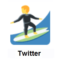 Man Surfing on Twitter Twemoji