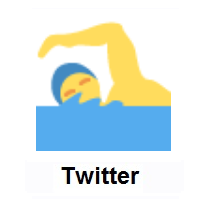 Man Swimming on Twitter Twemoji