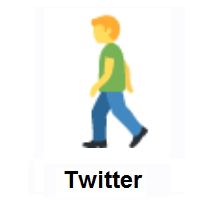 Man Walking on Twitter Twemoji