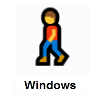 Man Walking on Microsoft Windows