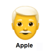 Man: White Hair on Apple iOS