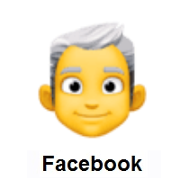 Man: White Hair on Facebook