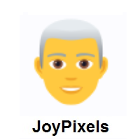 Man: White Hair on JoyPixels