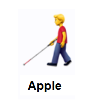Man With Probing Cane on Apple iOS