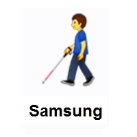 Man With Probing Cane on Samsung
