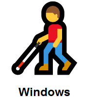 Man With Probing Cane on Microsoft Windows