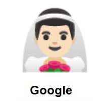 Man With Veil: Light Skin Tone on Google Android