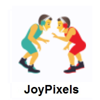 Men Wrestling on JoyPixels