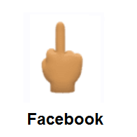 Middle Finger: Medium Skin Tone on Facebook