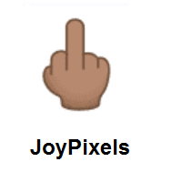 Middle Finger: Medium Skin Tone on JoyPixels