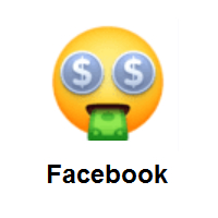 Money-Mouth Face on Facebook