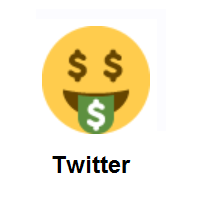 Money-Mouth Face on Twitter Twemoji