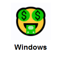 Money-Mouth Face on Microsoft Windows