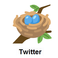 Nest with Eggs on Twitter Twemoji
