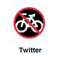No Bicycles on Twitter Twemoji
