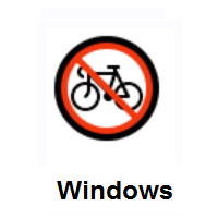 No Bicycles on Microsoft Windows