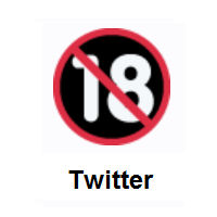 No One Under Eighteen on Twitter Twemoji