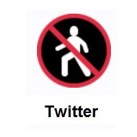 No Pedestrians on Twitter Twemoji