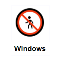 No Pedestrians on Microsoft Windows