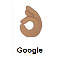 OK Hand: Medium Skin Tone on Google Android