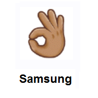 OK Hand: Medium Skin Tone on Samsung