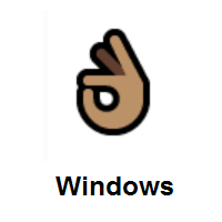 OK Hand: Medium Skin Tone on Microsoft Windows