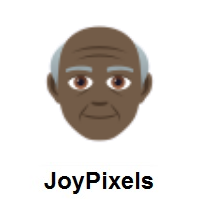 Old Man: Dark Skin Tone on JoyPixels