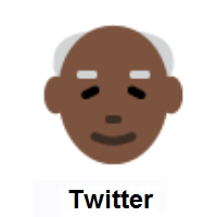 Old Man: Dark Skin Tone on Twitter Twemoji