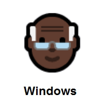 Old Man: Dark Skin Tone on Microsoft Windows