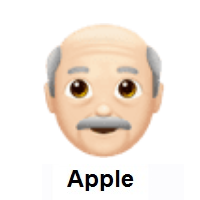 Old Man: Light Skin Tone on Apple iOS