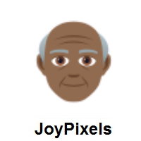 Old Man: Medium-Dark Skin Tone on JoyPixels
