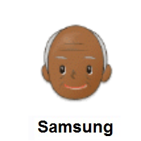Old Man: Medium-Dark Skin Tone on Samsung
