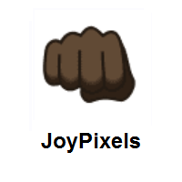 Oncoming Fist: Dark Skin Tone on JoyPixels