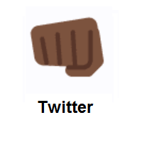 Oncoming Fist: Dark Skin Tone on Twitter Twemoji