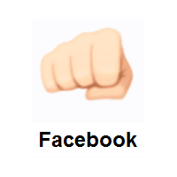Oncoming Fist: Light Skin Tone on Facebook