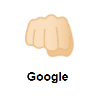 Oncoming Fist: Light Skin Tone on Google Android