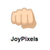 Oncoming Fist: Light Skin Tone on JoyPixels