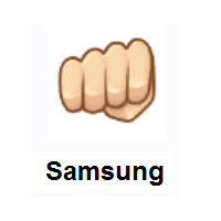 Oncoming Fist: Light Skin Tone on Samsung