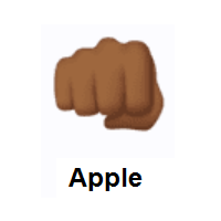Oncoming Fist: Medium-Dark Skin Tone on Apple iOS