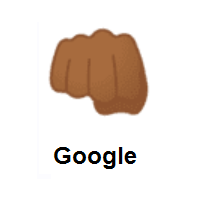 Oncoming Fist: Medium-Dark Skin Tone on Google Android