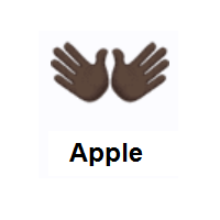 Open Hands: Dark Skin Tone on Apple iOS