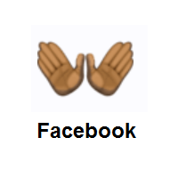 Open Hands: Dark Skin Tone on Facebook