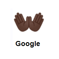 Open Hands: Dark Skin Tone on Google Android