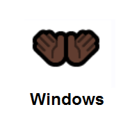 Open Hands: Dark Skin Tone on Microsoft Windows