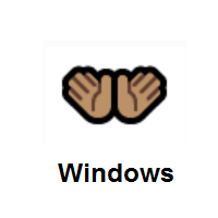 Open Hands: Medium Skin Tone on Microsoft Windows